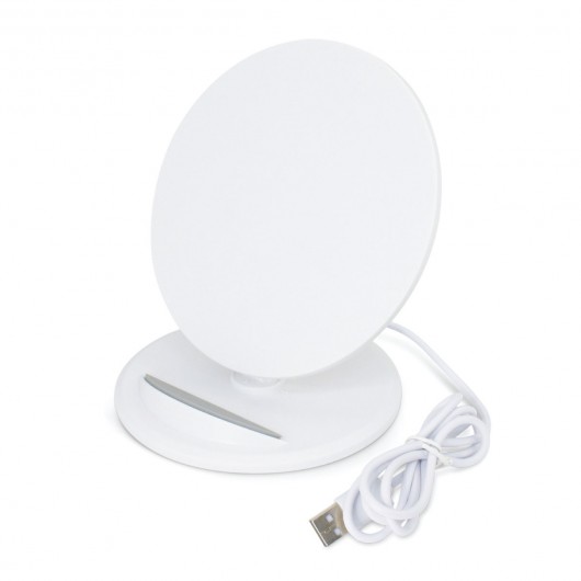 Round Wireless Charging Stand White